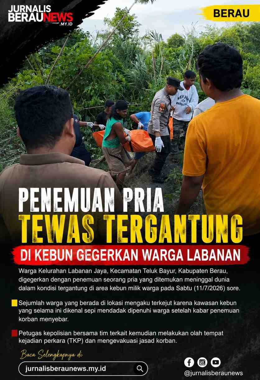 Penemuan Pria Tewas Tergantung di Kebun Gegerkan Warga Labanan, Polisi Diminta Ungkap Penyebab Secara Transparan