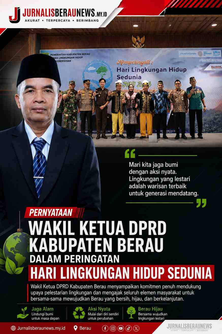 Pernyataan Wakil Ketua DPRD Kabupaten Berau dalam Peringatan Hari Lingkungan Hidup Sedunia