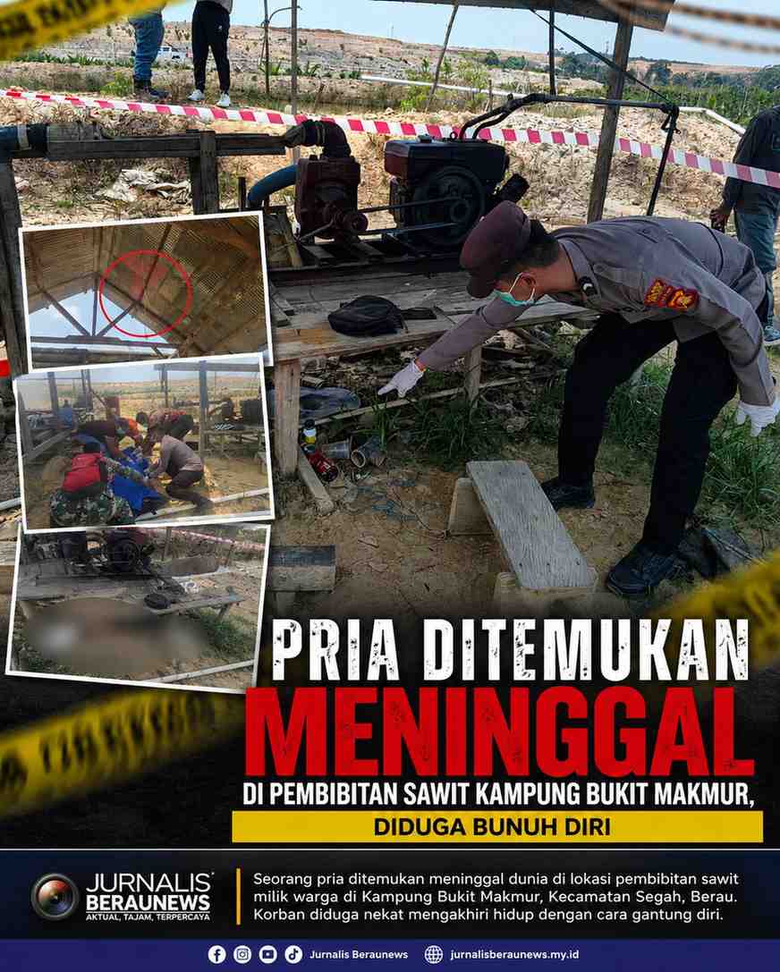 Pria Ditemukan Meninggal di Pembibitan Sawit Kampung Bukit Makmur, Diduga Bunuh Diri